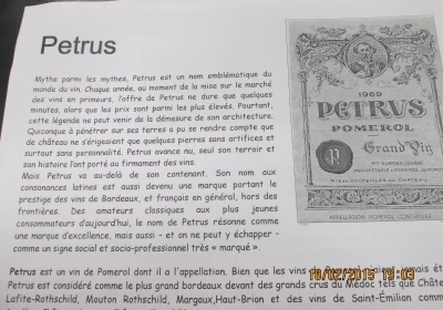 Cours d'oenologie mercredi 18 février 2015